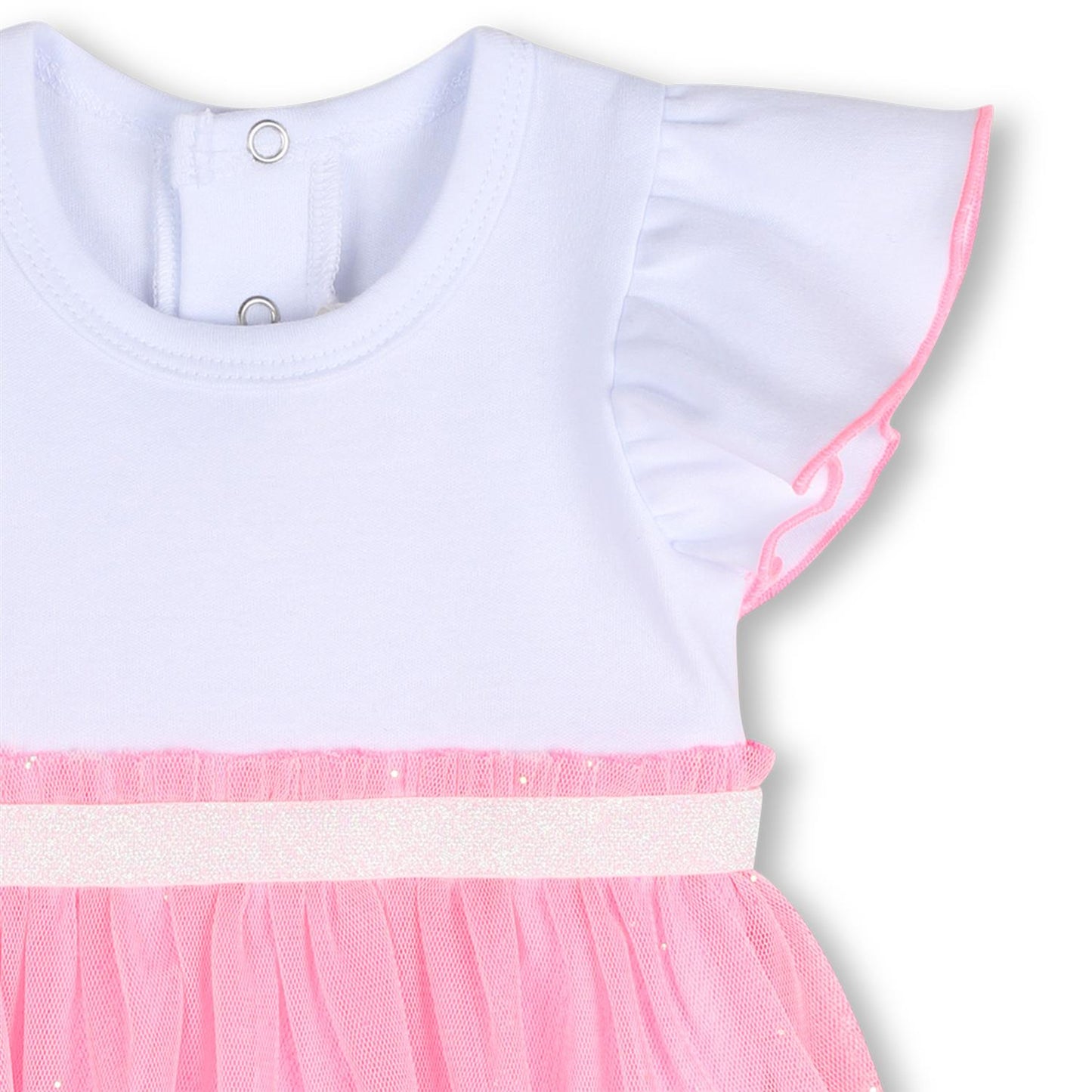 Billieblush – Kjole med tyllskjørt og rysjer – Rosa – Jente – 0-2 år