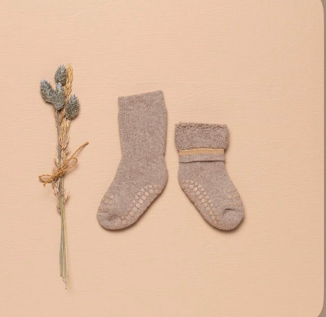 GOBABYGO - Terry Cotton sokker - Beige - Unisex - str 17-22