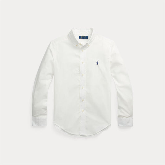 Polo Ralph Lauren - Hvit - Poplin Shirt - Gutt - 2-7 år