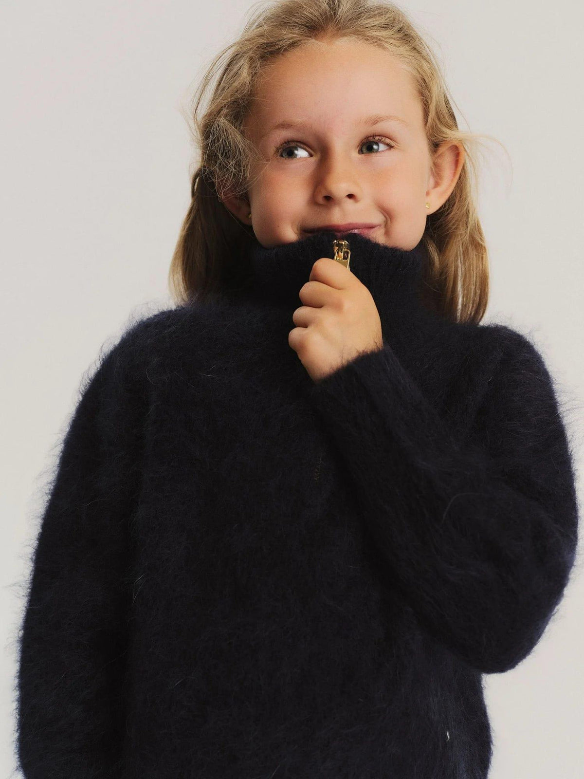 Ella&Il - Li Chunky Sweater - Blå - Jente - 9-14 år