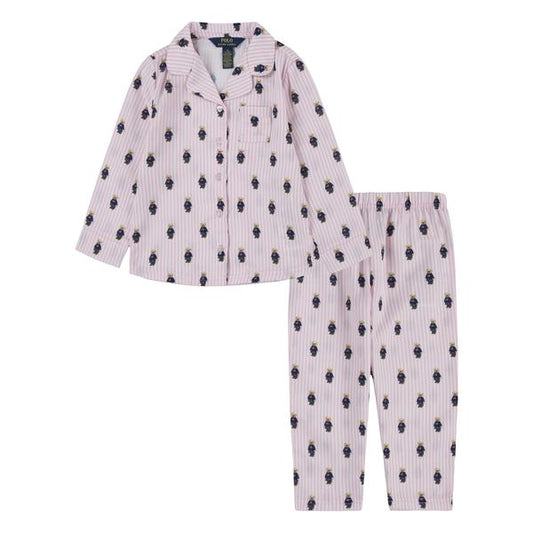 Ralph Lauren - Pyjamas - Todelt - Jente -Rosa - Bamse-Str 10-14 år