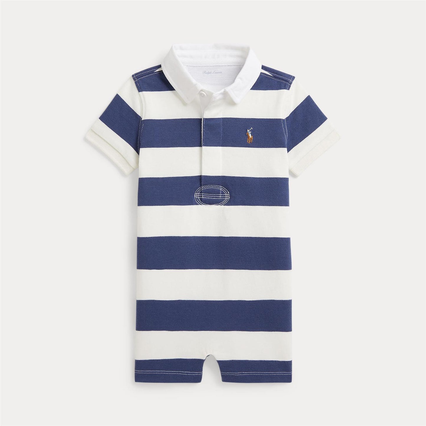 Polo Ralph Lauren – Soldrakt med striper – Blå/Hvit – Gutt – 0-1 år