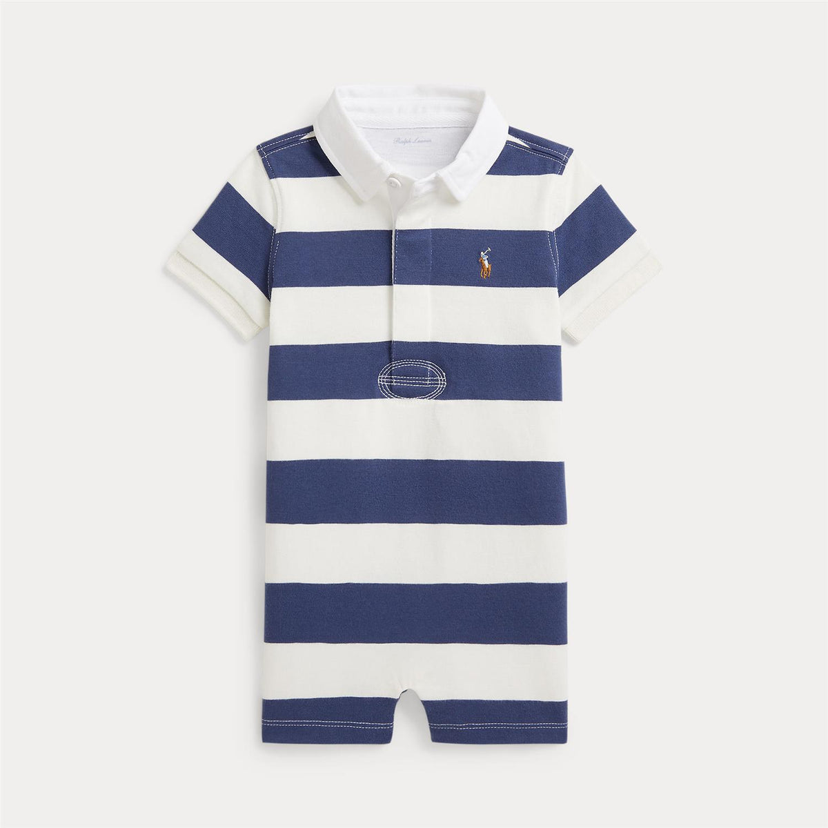 Polo Ralph Lauren – Soldrakt med striper – Blå/Hvit – Gutt – 0-1 år