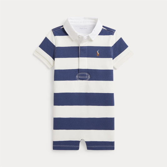Polo Ralph Lauren – Soldrakt med striper – Blå/Hvit – Gutt – 0-1 år