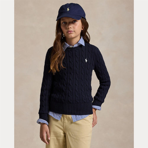 Polo - Ralph Lauren - Flettegenser - Jente - Blå - 8-16 år