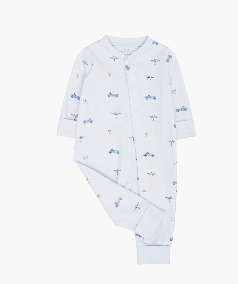 Livly - Cars Overall - Gutt - Blå -  6-18 mnd