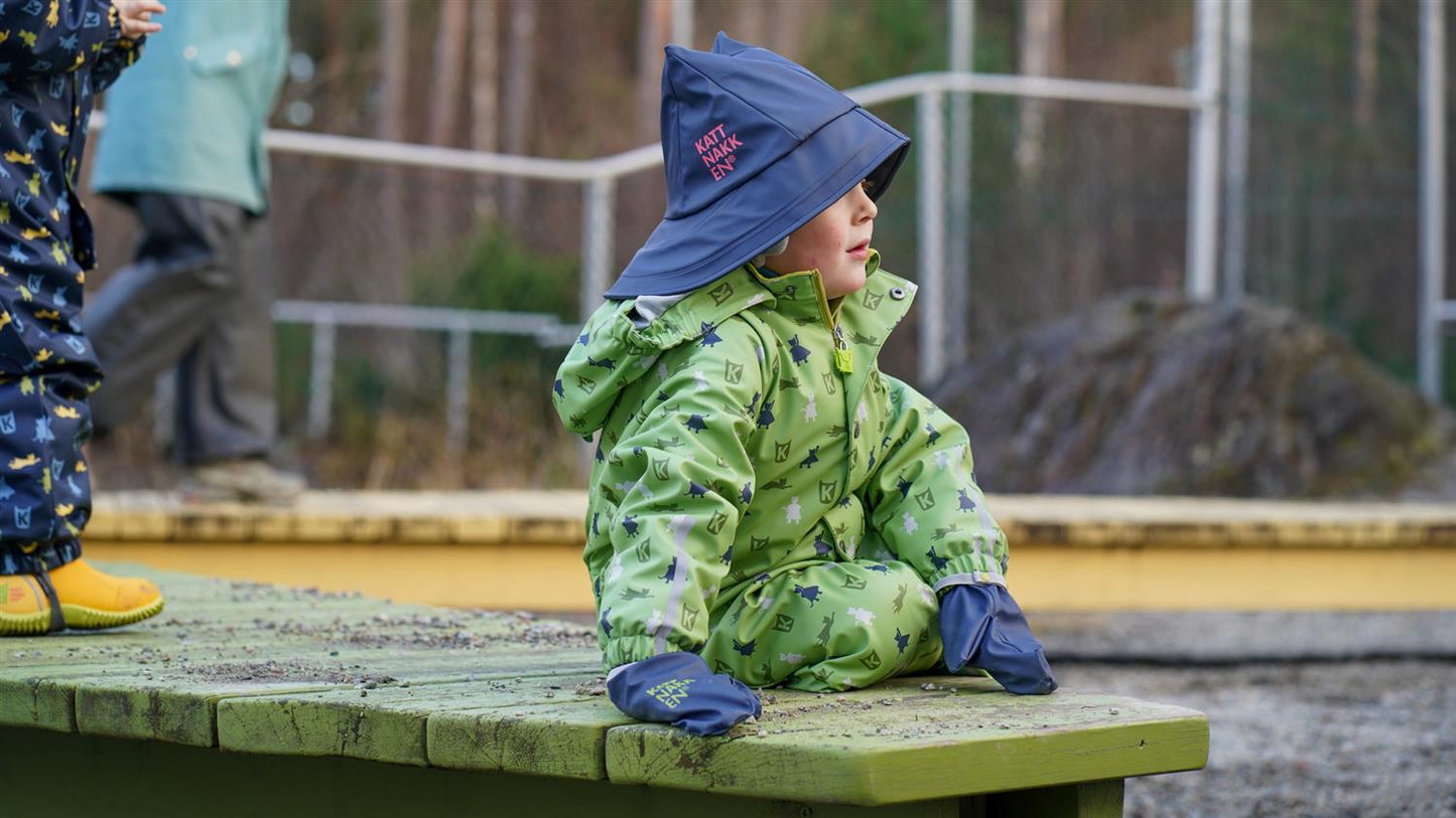 Kattnakken – Helårsdress med vattering – Supergrønn – Unisex – 1-6 år