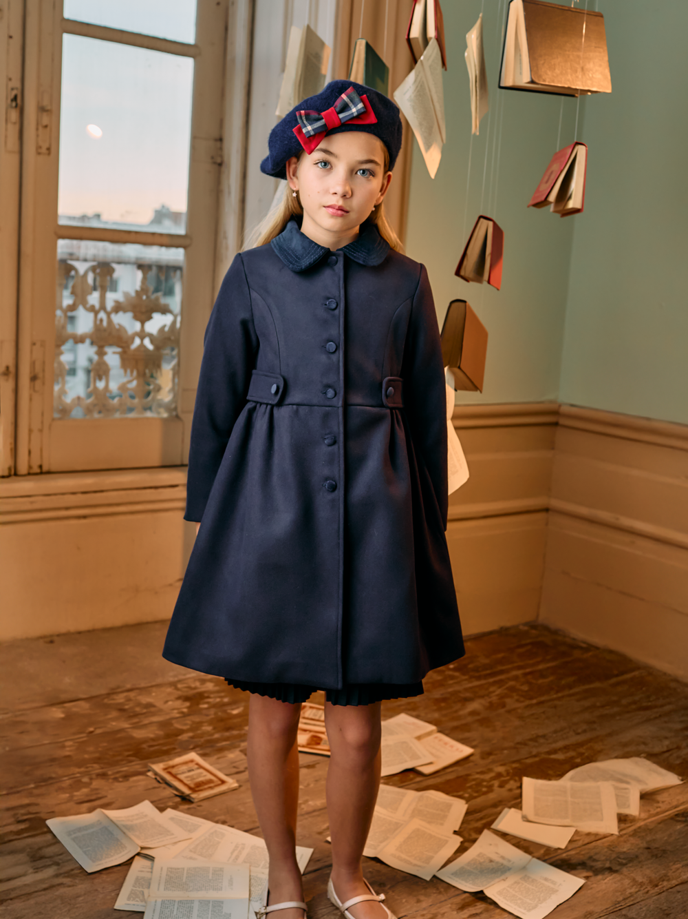 Patachou - Girl Coat - Blå - Jente - 2-14 år