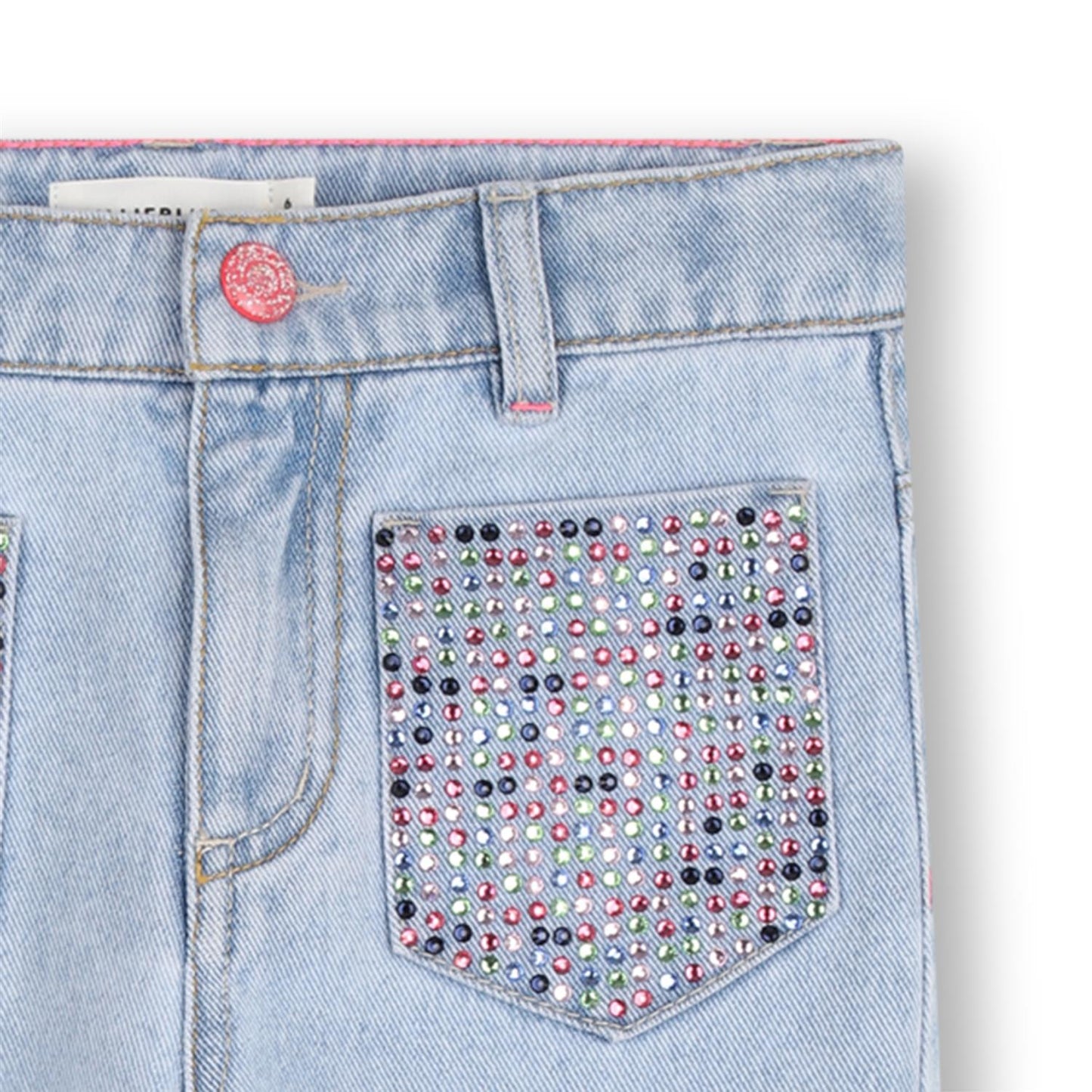 Billieblush – Jeans med rhinestone lommer – Blå – Jente – 4-12 år