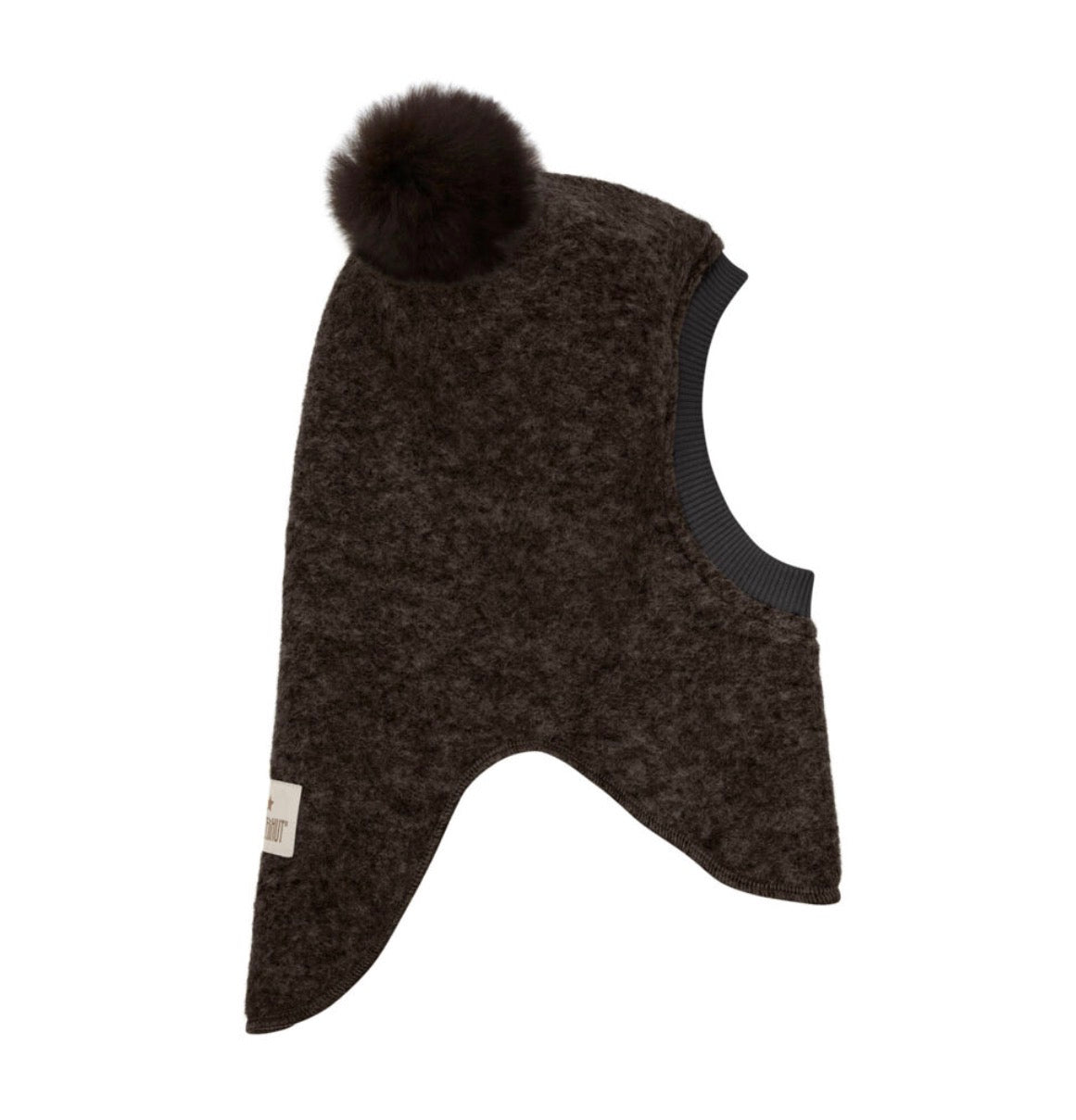 Huttelihut - Balaclava - Ull - Alpacca  dusker - Brun - Unisex - 2-4 år