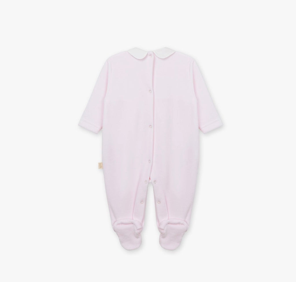 Baby Gi - Velour heldrakt - Lysrosa - Jente - 1-6 mnd