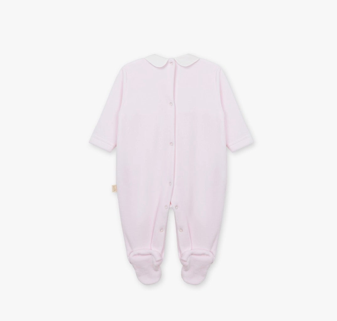 Baby Gi - Velour heldrakt - Lysrosa - Jente - 1-6 mnd
