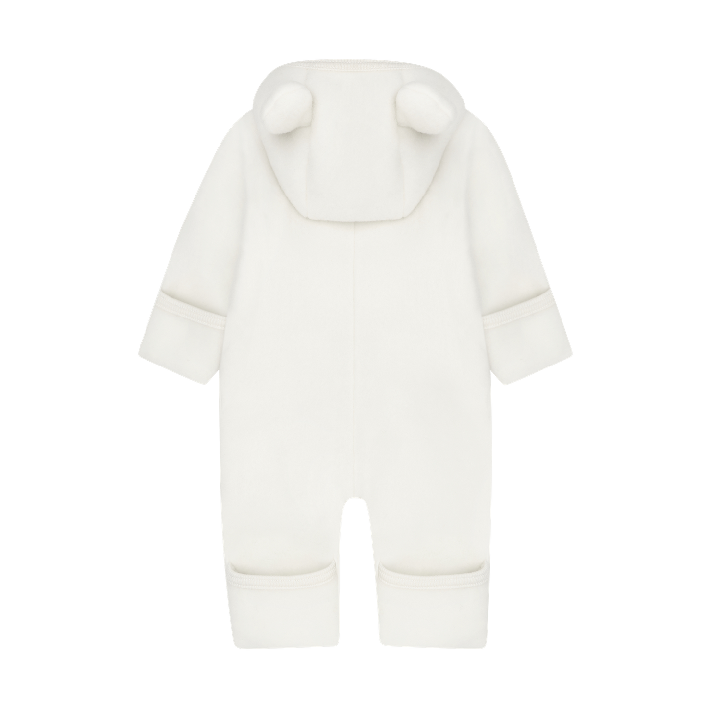 Huttelihut - Pram Suit ears cotton fleece - unisex - offwhite - 56-68 cm