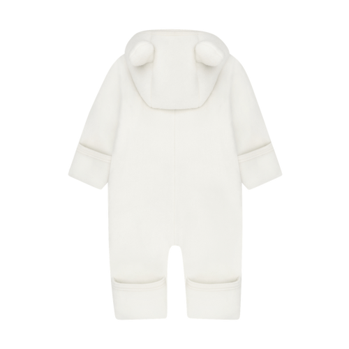 Huttelihut – Ullfleecedress med ører – Offwhite – Unisex – 0-1 år