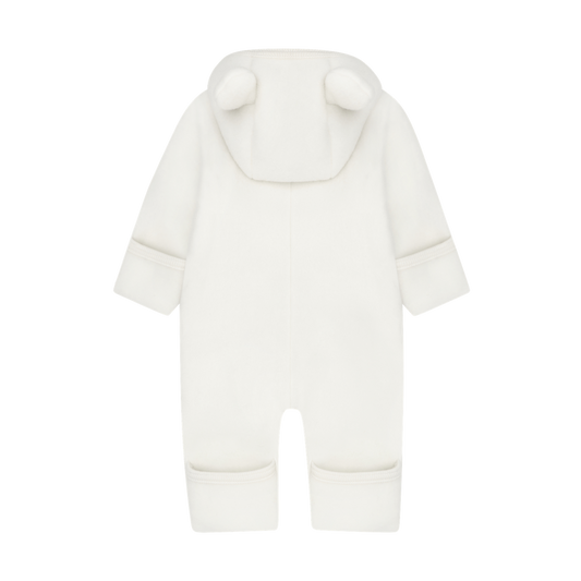 Huttelihut – Ullfleecedress med ører – Offwhite – Unisex – 0-1 år