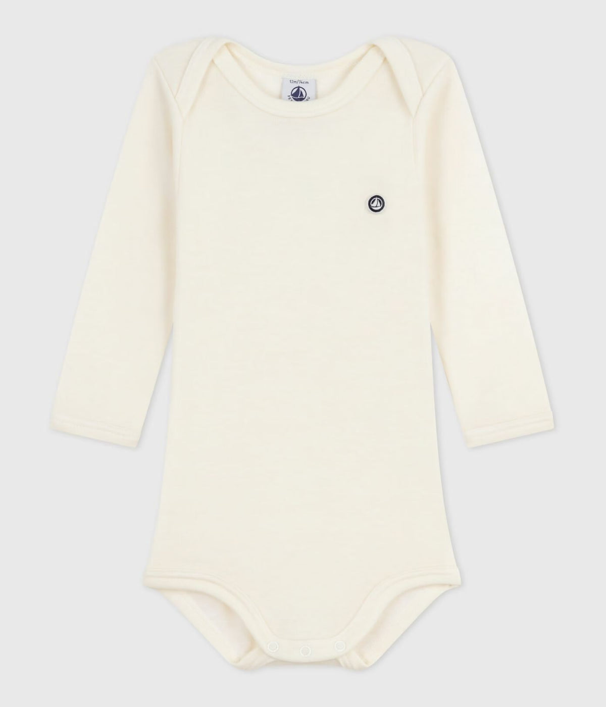 Petit Bateau – Ullbody – Offwhite – Unisex – 0-3 år