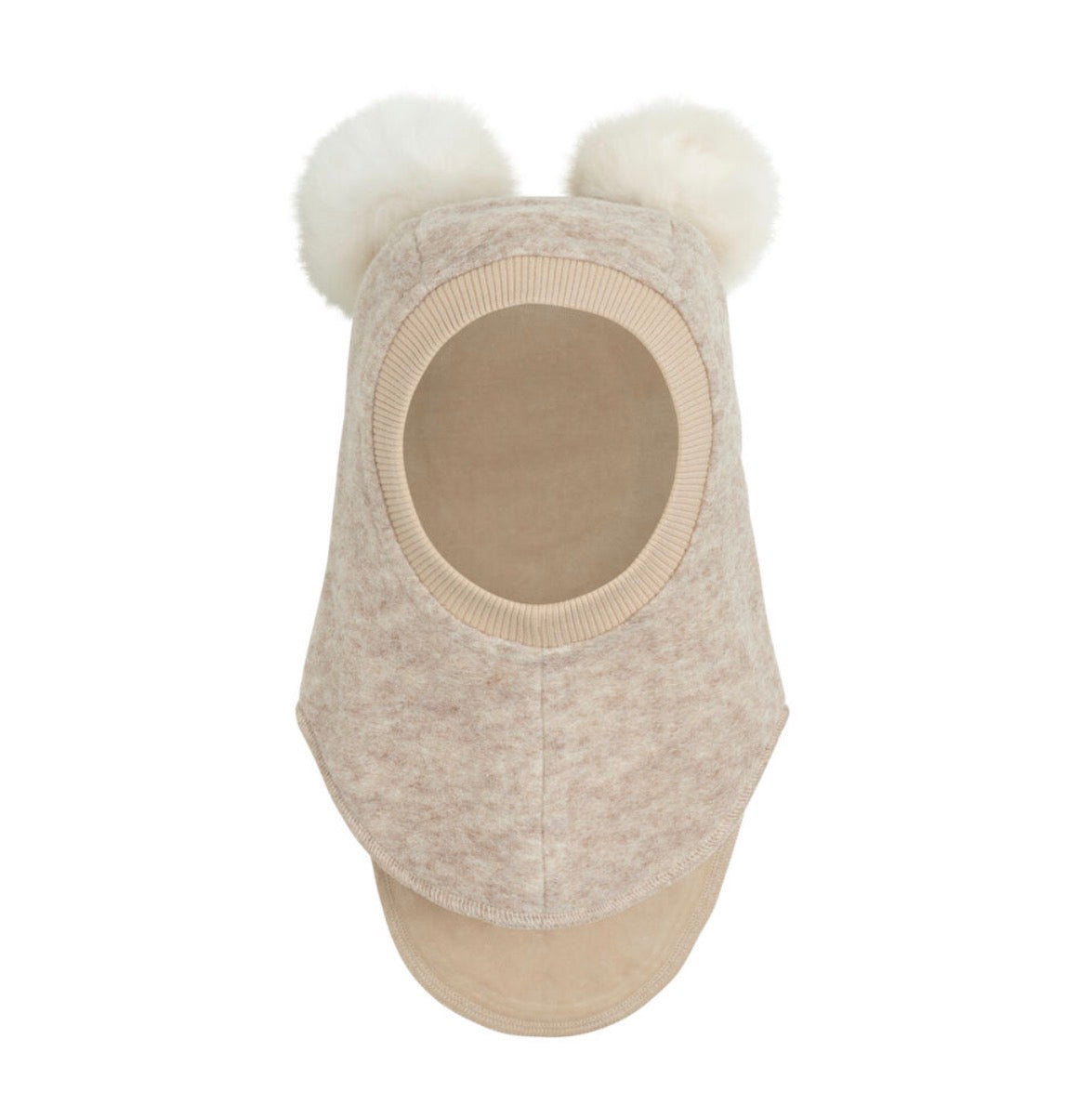 Huttelihut - Balaclava - Ull - Alpacca  dusker - Beige - Unisex - 2-4 år