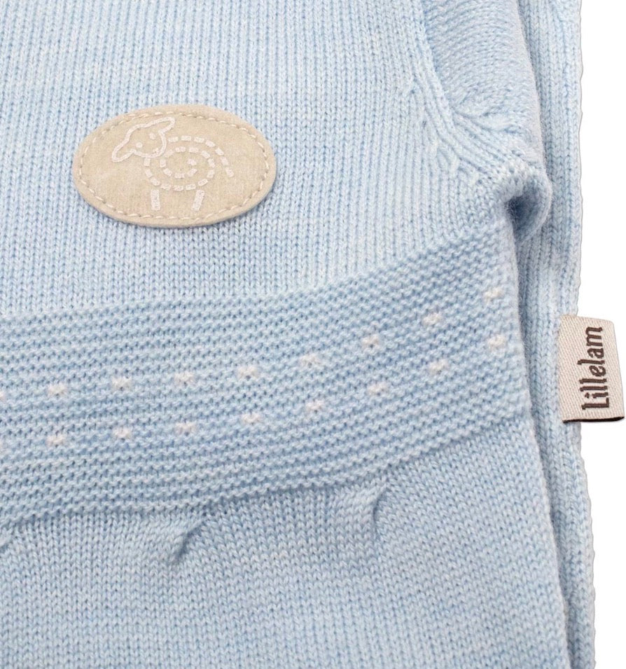 Lillelam – Tynn Classic Ulldress – Himmelblå – Gutt – 0-1.0-1.5 år