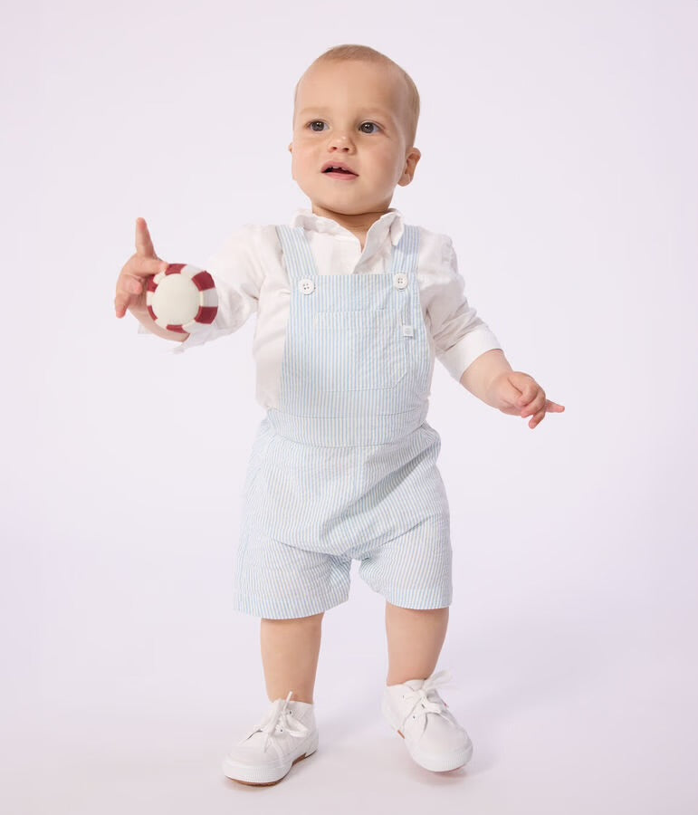 Petit Bateau – Shorts med striper – Blå – Gutt – 0-2 år
