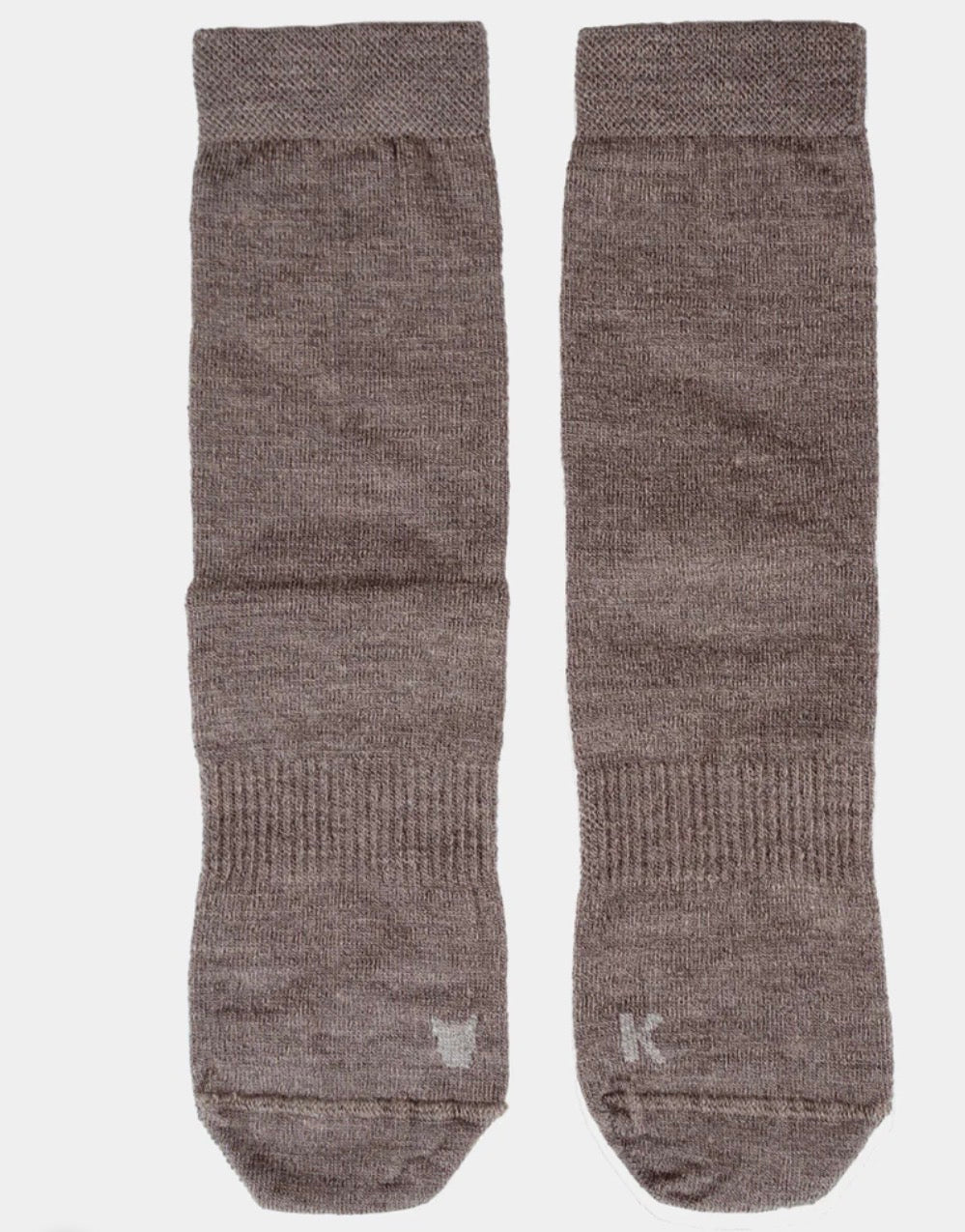 Kattnakken – Ullsokker 2pk med antiskli – Brun – Unisex – Str 17-27