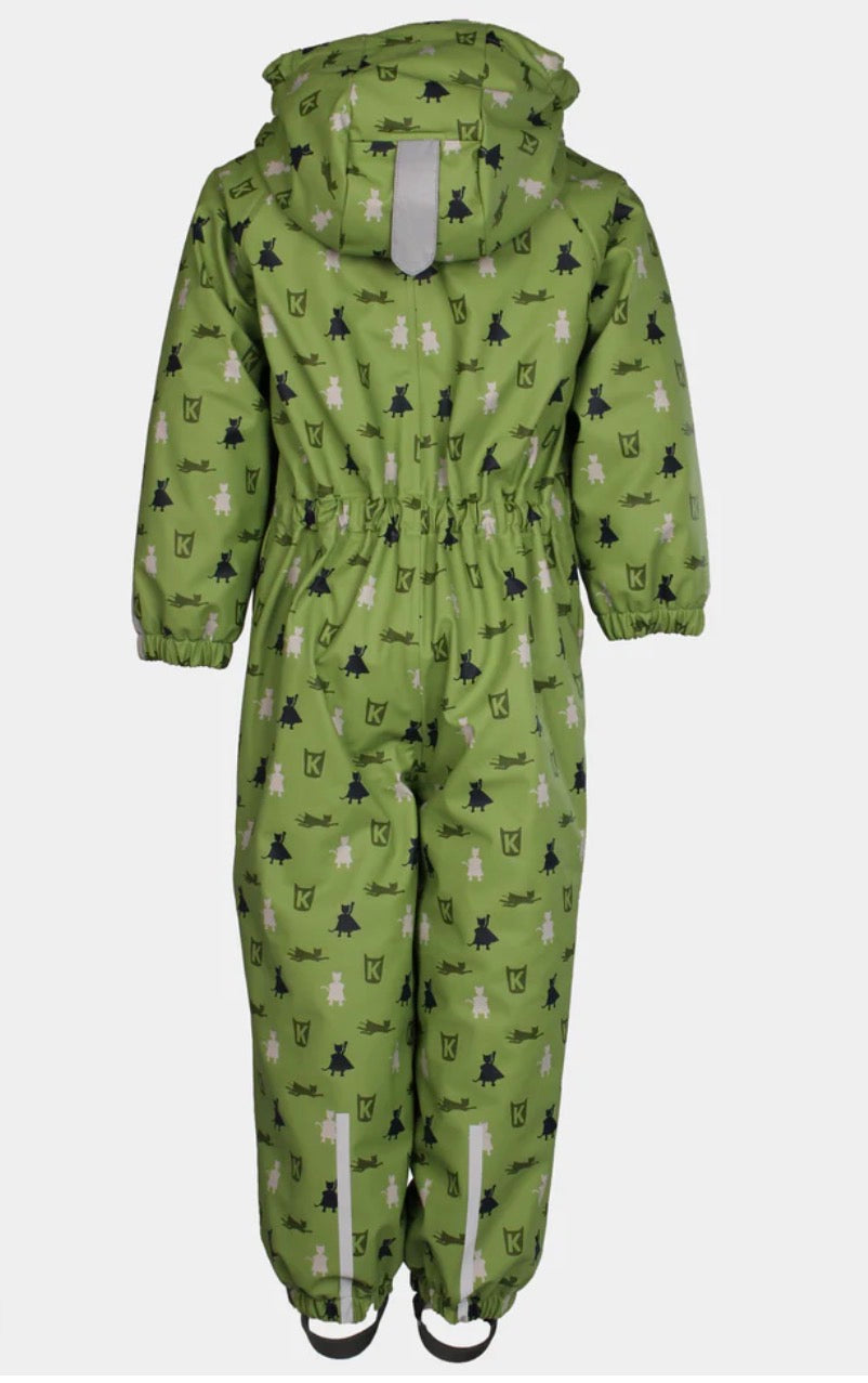 Kattnakken – Helårsdress med vattering – Supergrønn – Unisex – 1-6 år