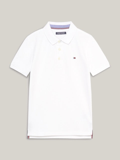 Tommy Hilfiger - Piquet - Hvit - Gutt - str 6-7 år