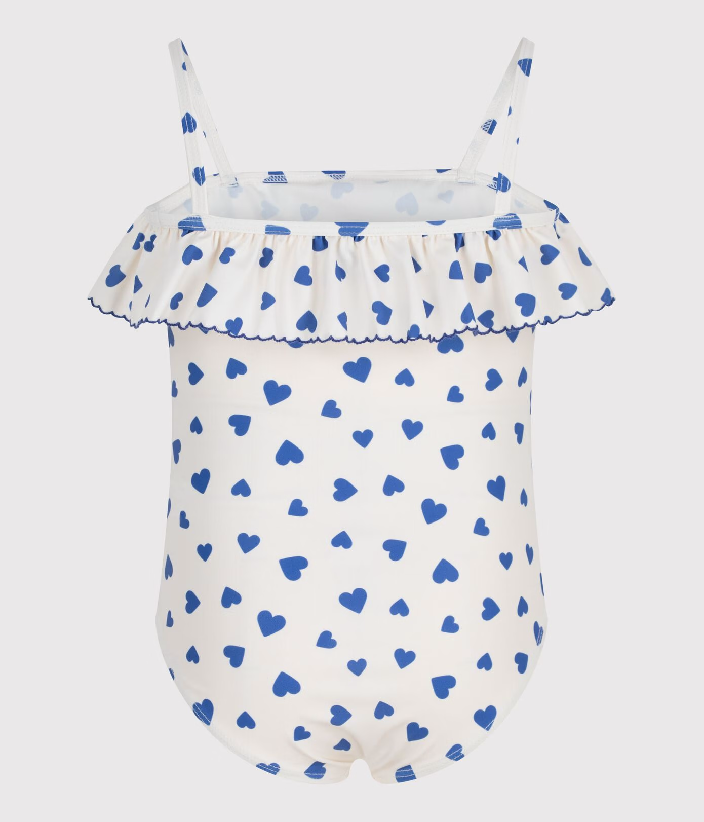 Petit Bateau – Badedrakt med hjerte mønster – Hvit – Jente – 4-10 år