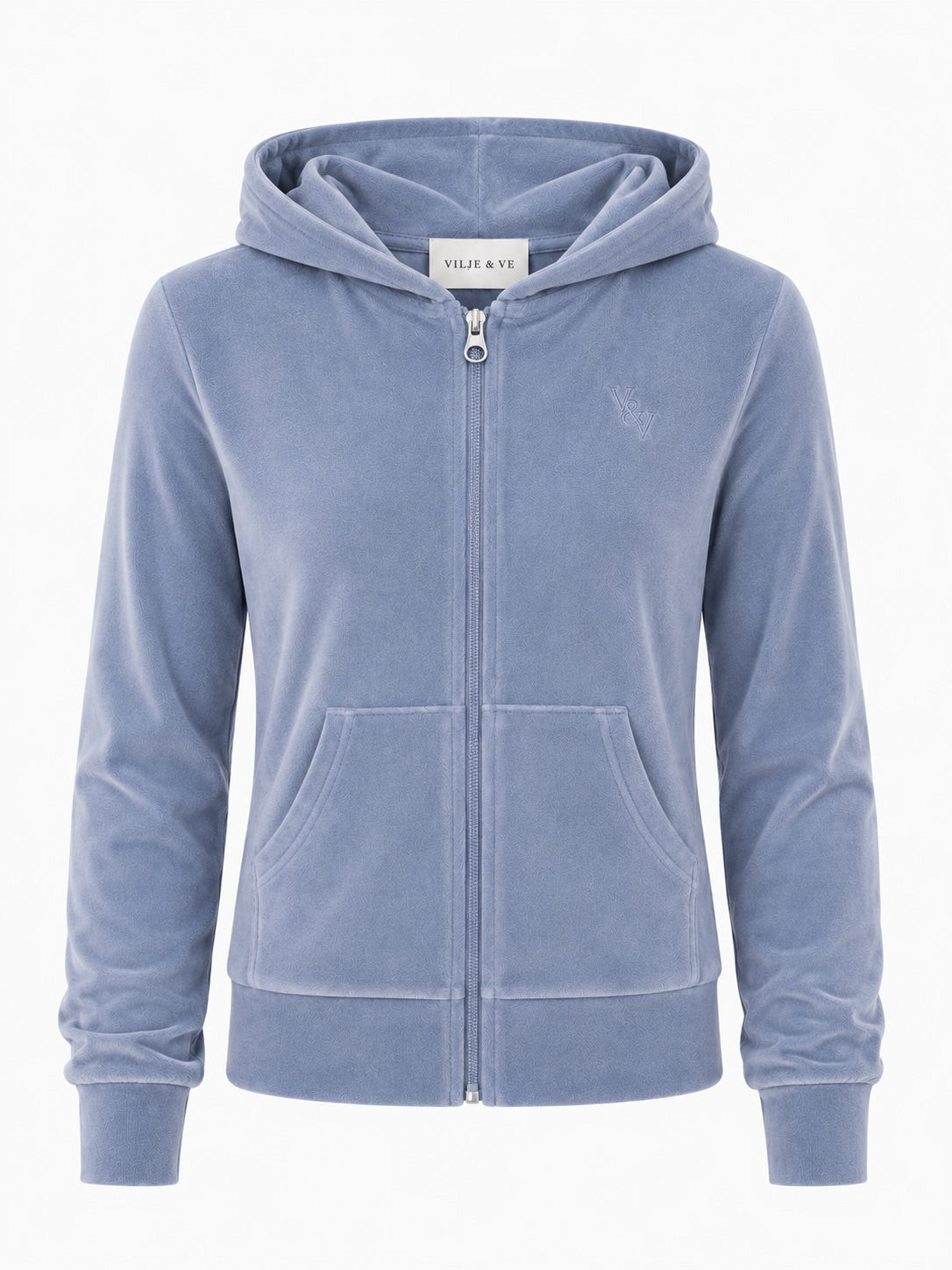 Vilje & Ve - Hermine Velour Jacket - Sky Blue - Jente - 6-12 år