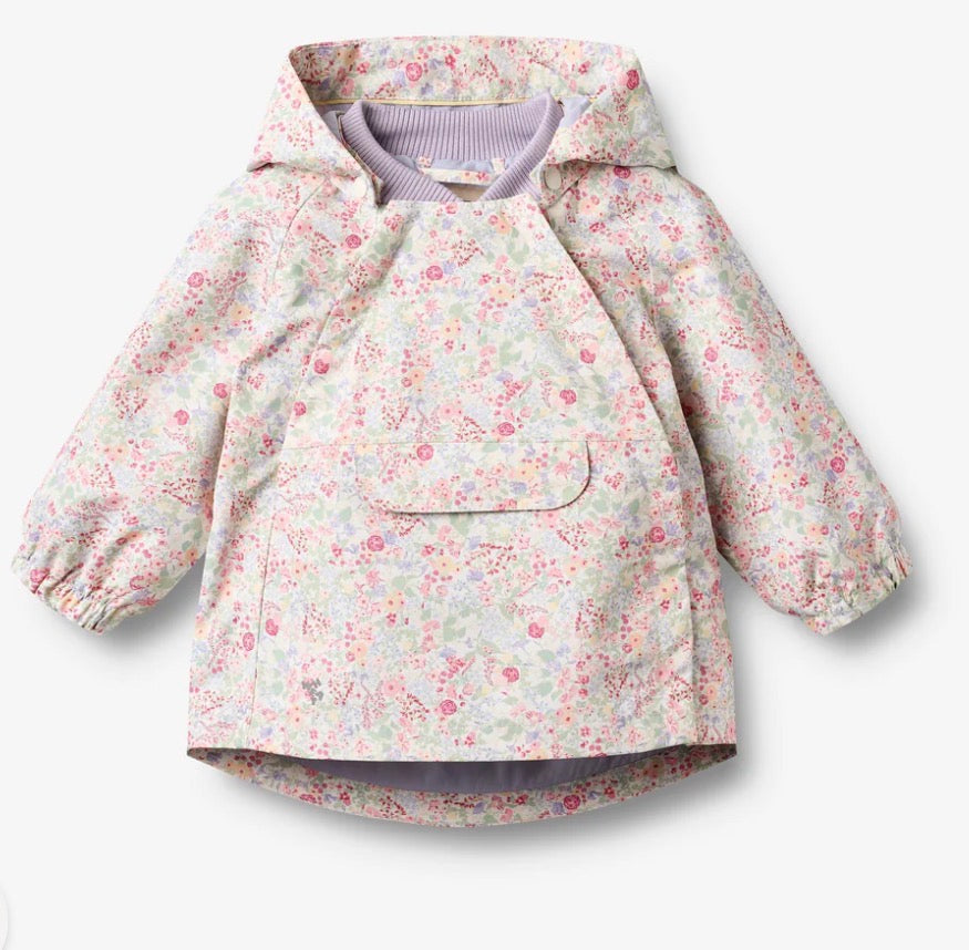 Wheat – Sveo jakke med blomster – Cool sky flowers – Jente – 0-4 år
