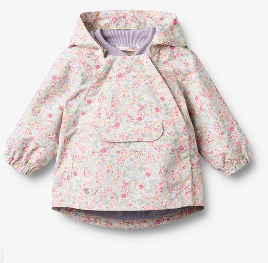 Wheat - Sveo Jakke - Cool sky flowers - Jente - 74- 104 cm