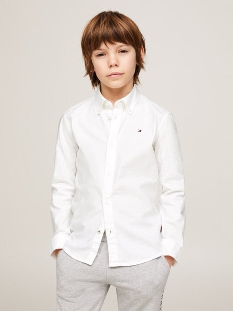 Tommy Hilfiger - Skjorte - Hvit - Gutt - 8-16 år