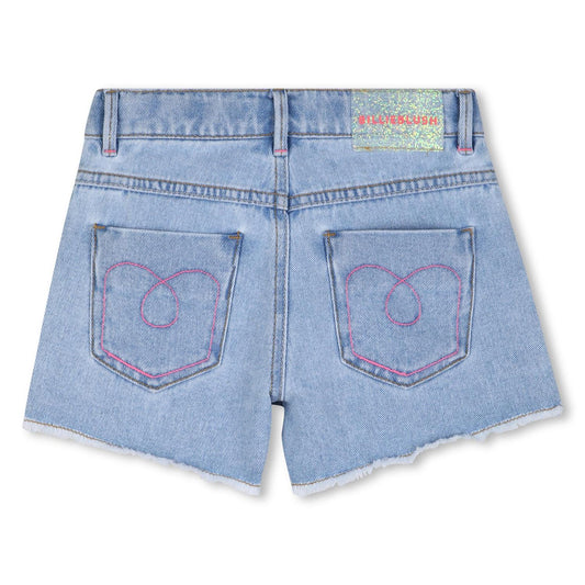 Billieblush – Jeansshorts med glitterdetaljer – Blå – Jente – 4-12 år