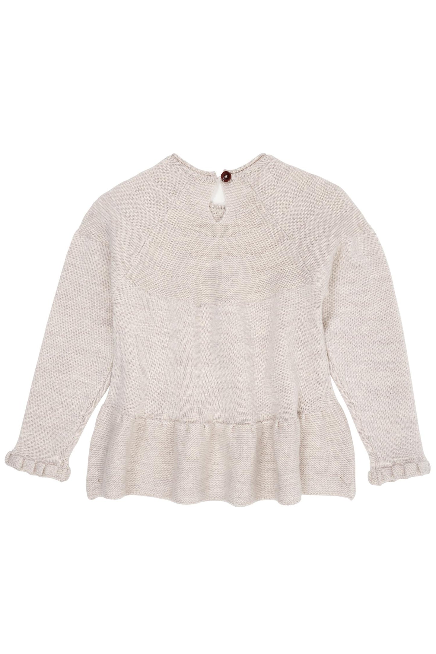 Merinoull Knit Blouse With Frill