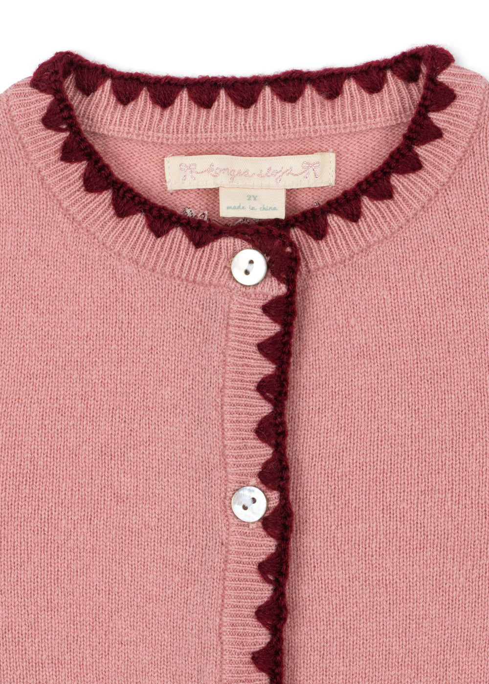 Konges Sløyd - Colette Cardigan - Rosa - Jente - 1-10 år