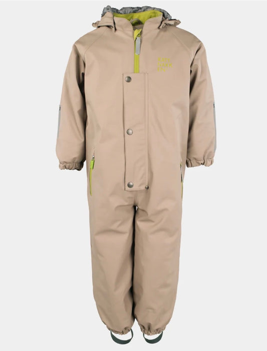 Kattnakken - Vinterregndress Slaps  - Lys Bark - Unisex - 86-116 cm