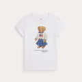 Polo Ralph Lauren – T-skjorte med bamsemotiv – Hvit – Jente – 2-6 år