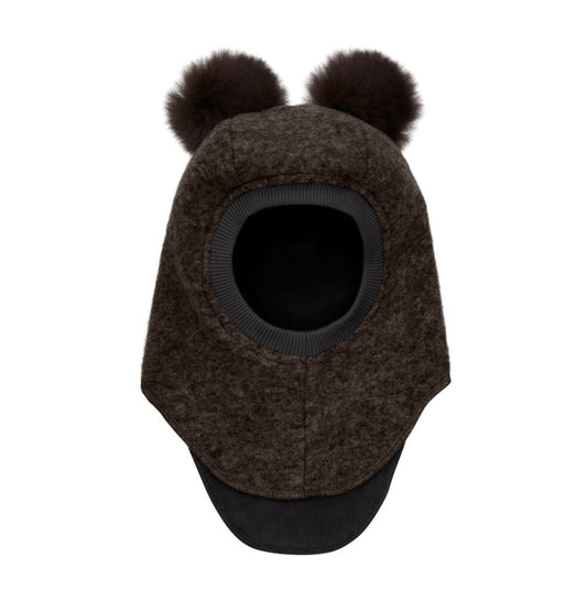 Huttelihut - Balaclava - Ull - Alpacca  dusker - Brun - Unisex - 2-4 år