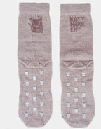 Kattnakken – Ullsokker 2pk med antiskli – Brun – Unisex – Str 17-27