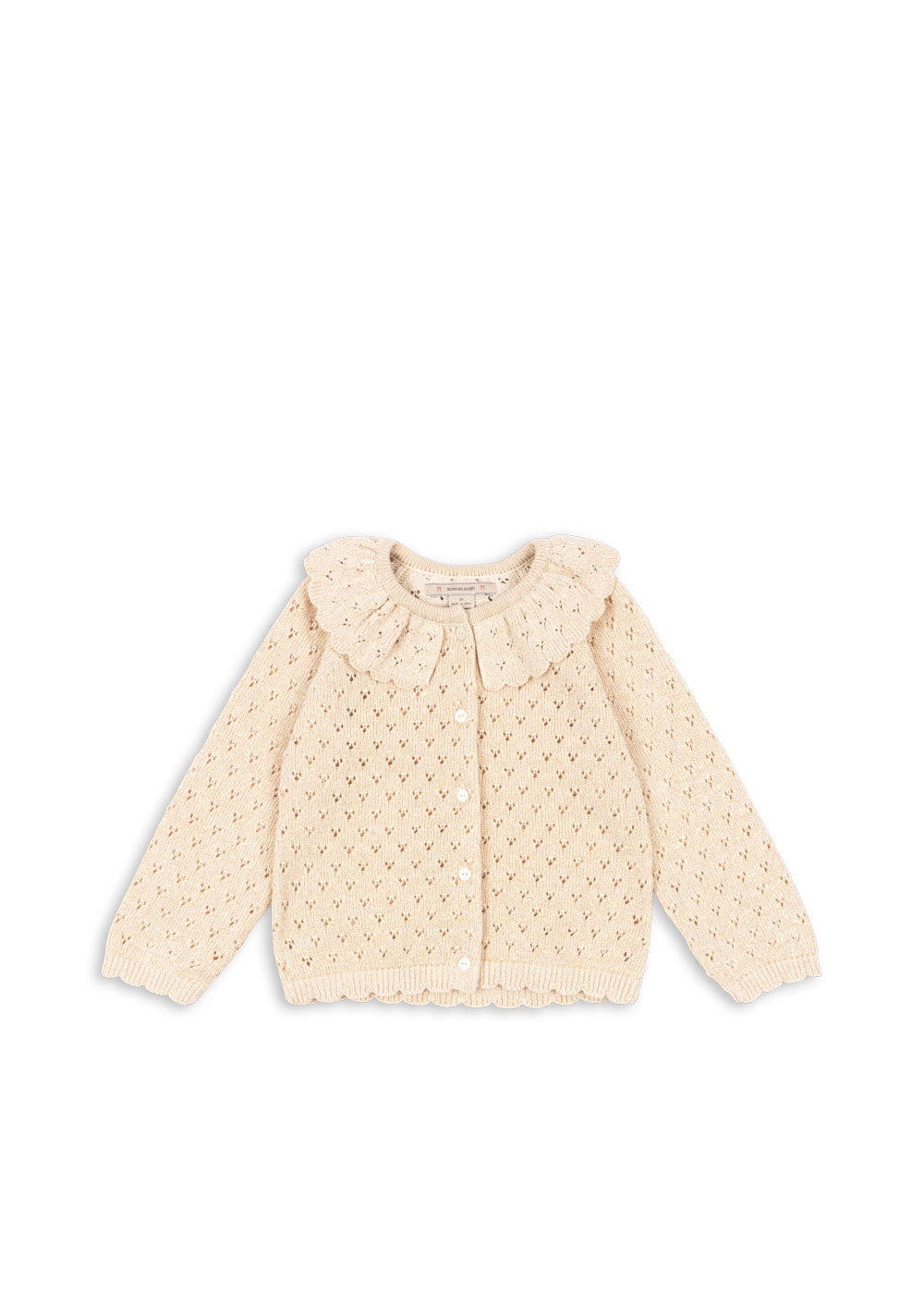 Konges Sløyd - Holiday Knit Cardigan - Gull - Jente - 2-8 år