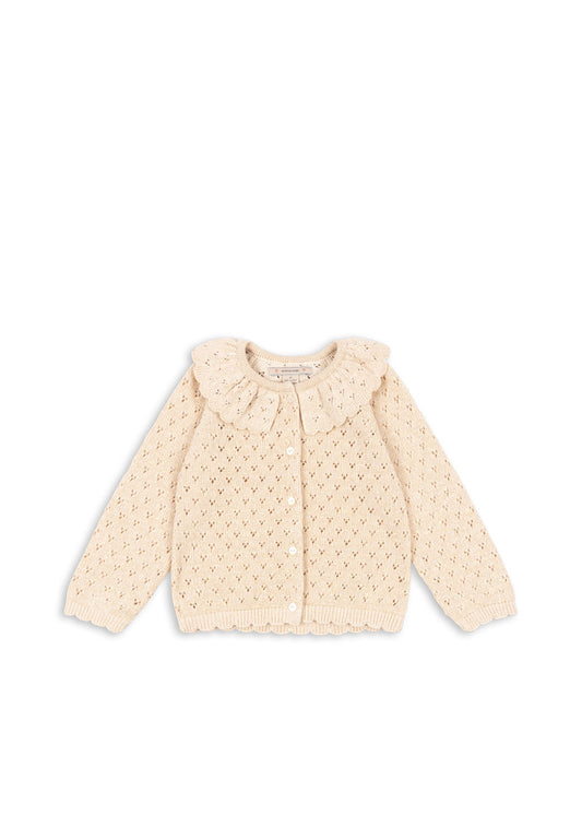 Konges Sløyd - Holiday Knit Cardigan - Gull - Jente - 2-8 år