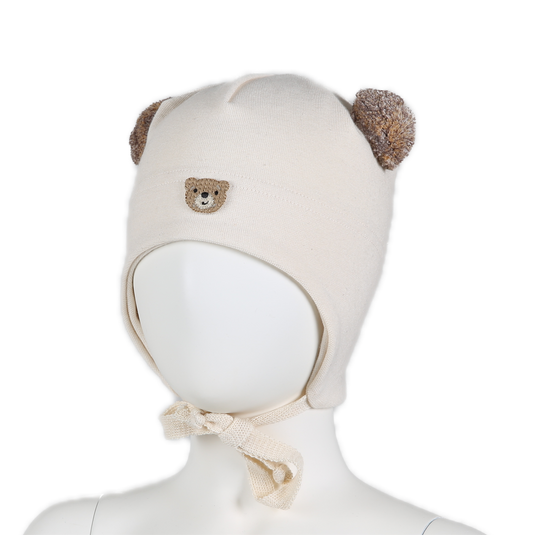 Kivat - Teddybear lue - Off white - Unisex - Str 0-2 år