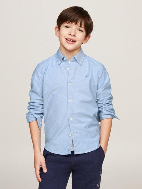 Tommy Hilfiger - Skjorte - Lyseblå - Gutt - 8-16 år