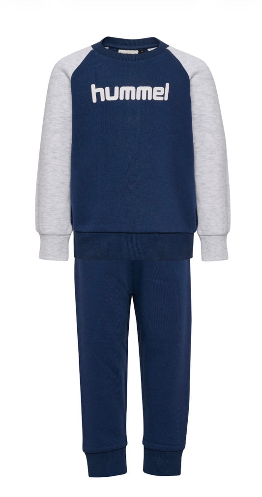 Hummel - Joggesett - Mørkeblå og grå - Gutt - 80-110 - Sesong FW26