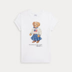 Polo Ralph Lauren – T-skjorte med bamsemotiv – Hvit – Jente – 7-16 år