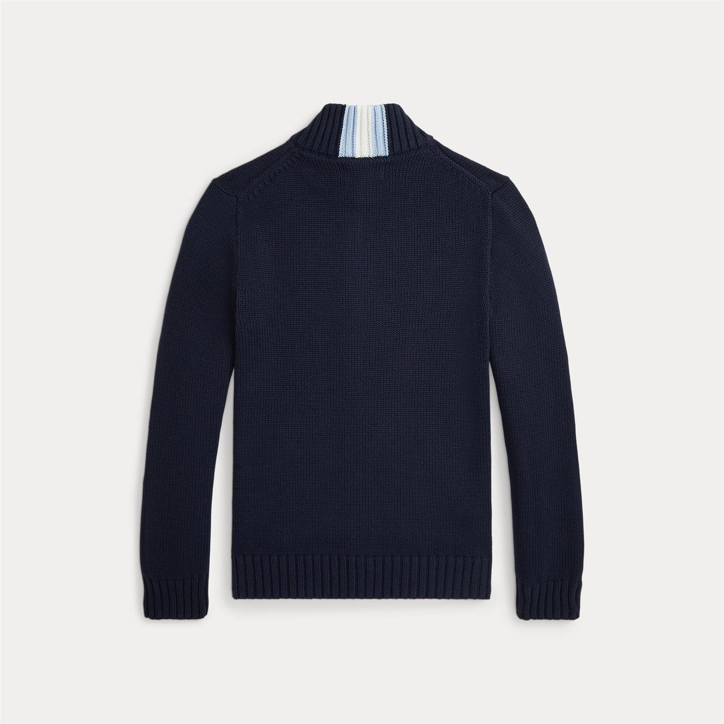 Ralph Lauren  - FullZip -  Glatt strikk - Blå  - 8-14 år