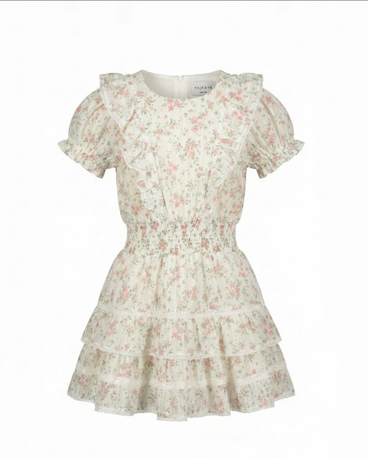 Vilje&Ve - Ane kjole - Blostret - Jente - 8-16 år
