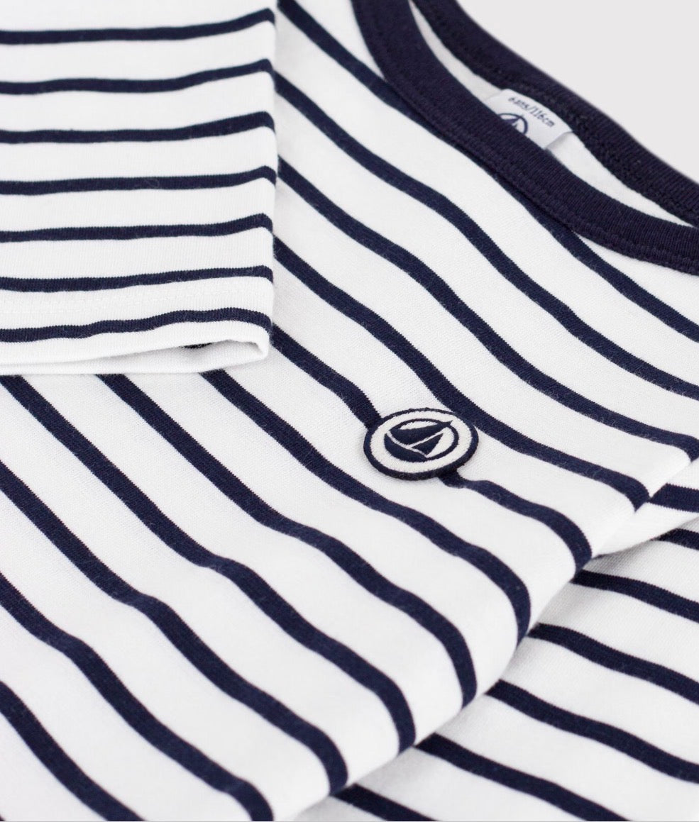 Petit Bateau – Genser med striper – Blå/hvit – Unisex – 4-8 år