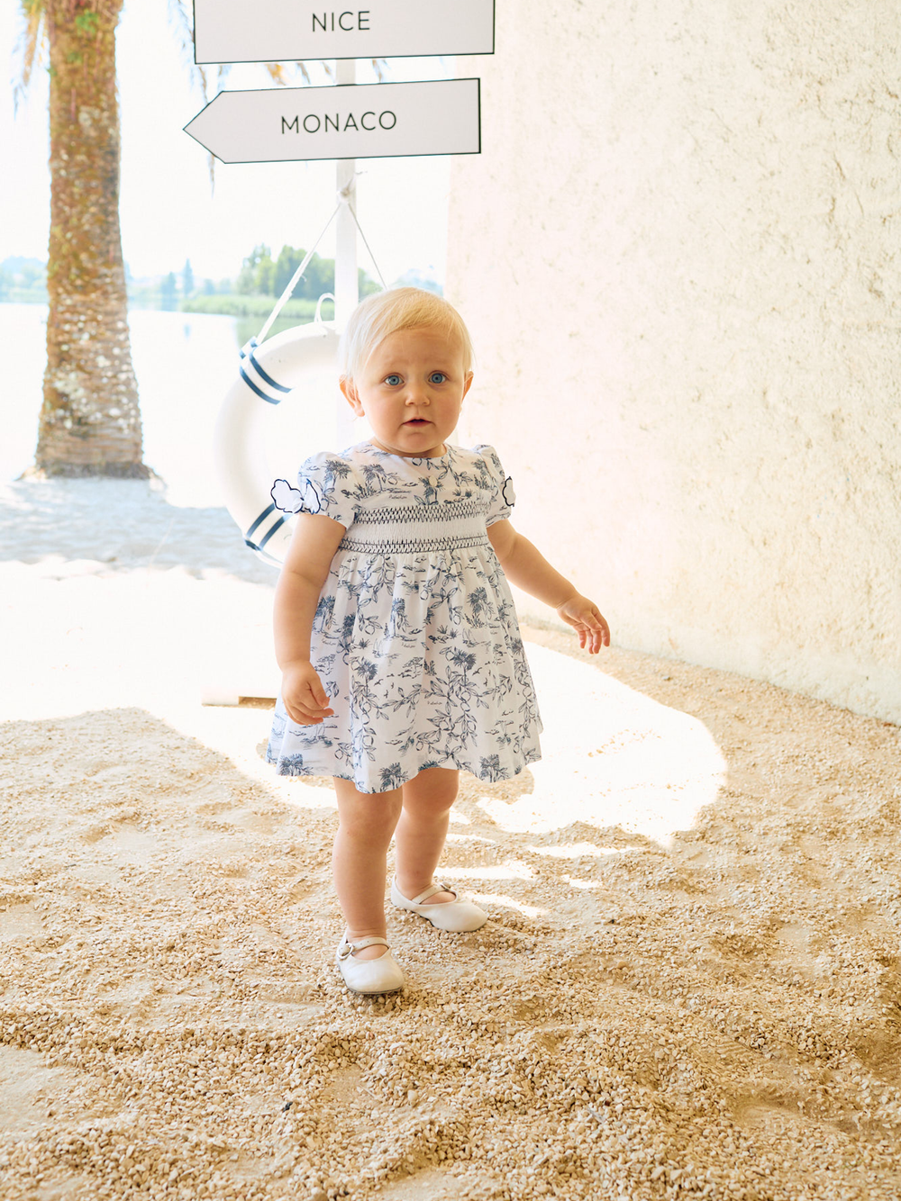 Patachou – Kjole med blått mønster – Blå – Jente – 2-8 år