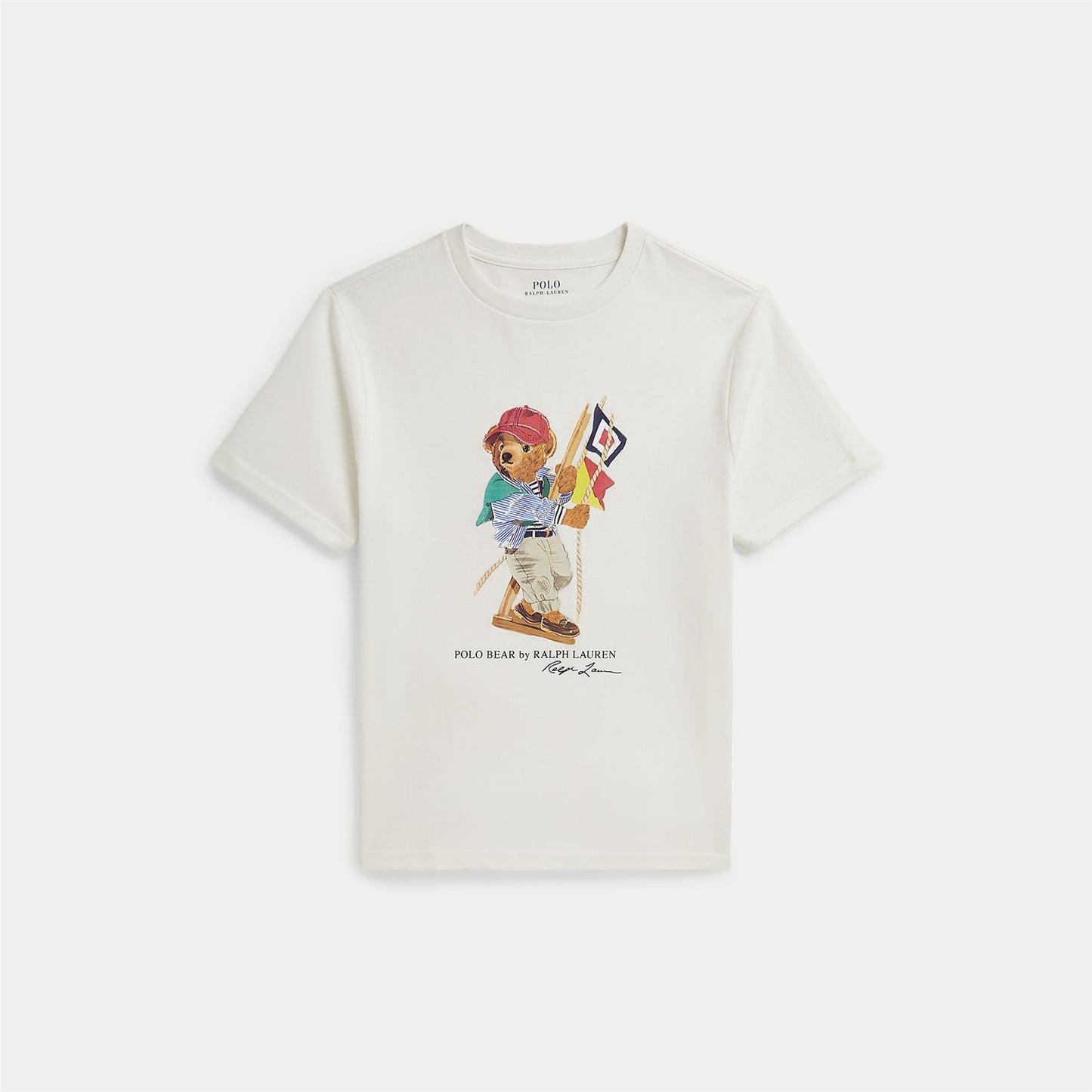 Polo Ralph Lauren - Hvit Bamse T-skjorte - Gutt - 10/12-18/20 år