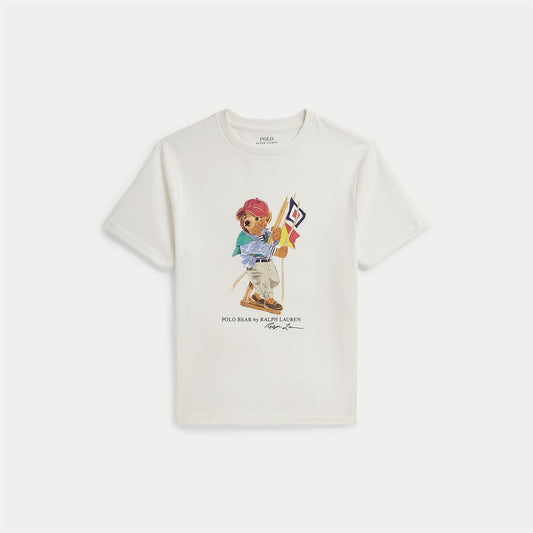 Polo Ralph Lauren - Hvit Bamse T-skjorte - Gutt - 10/12-18/20 år